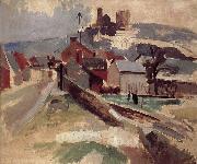 Delaunay, Robert Study of Road and church oil painting artist